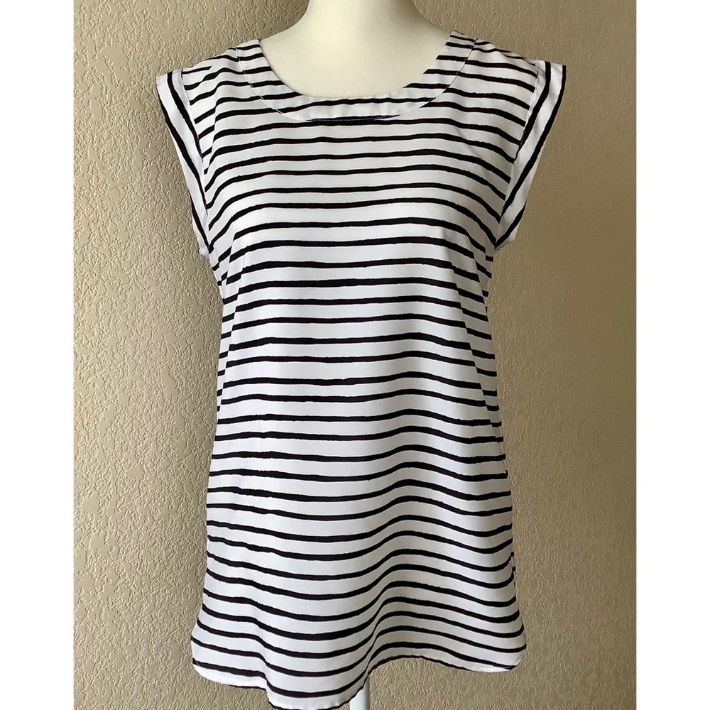 J. Crew Striped Sleeveless Blouse